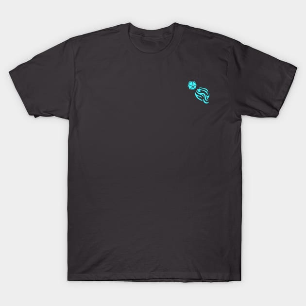 Reckless Attack Podcast Dice Logo Bright Blue T-Shirt by Reckless Attack